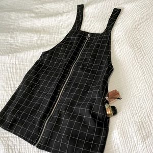 Forever 21 Plaid Zip-Up Cami Dress w / FRONT POCKETS